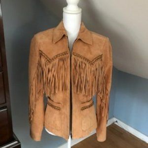 Fringe Leather/suede women's jacket